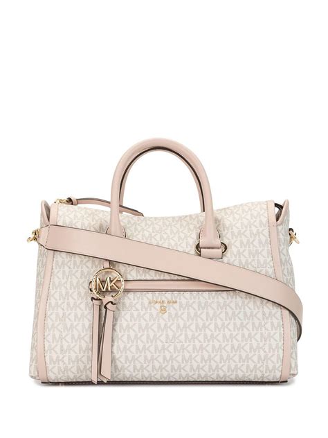 pink and white michael kors bag